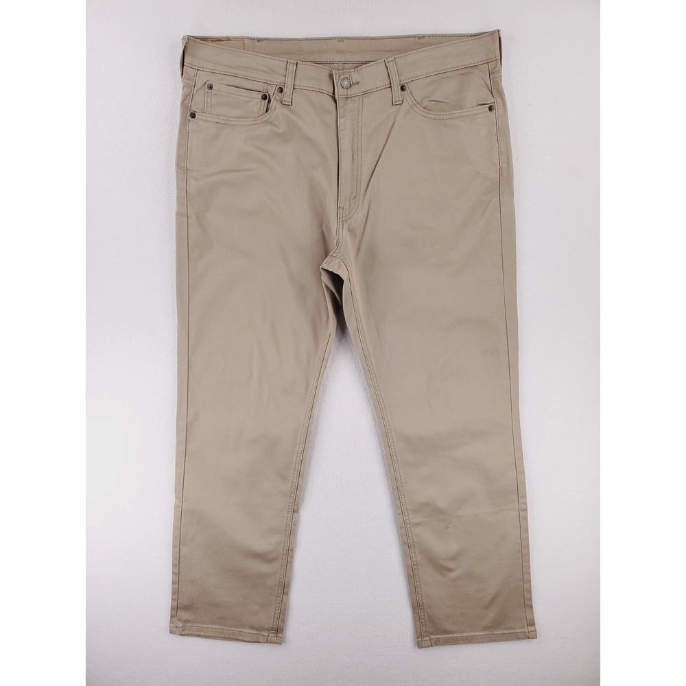 Levis Pants Mens 541 38x30 Khaki Tan Athletic Tapered Twill Stretch Streetwear